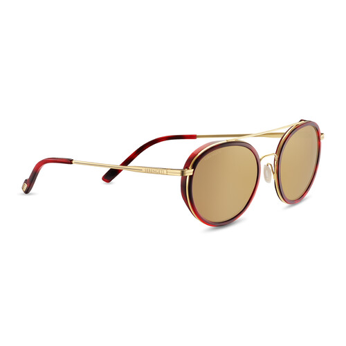 Serengeti Geary SS526004 Bold Gold & Red Streaky / Drivers Gold Polarised Lenses