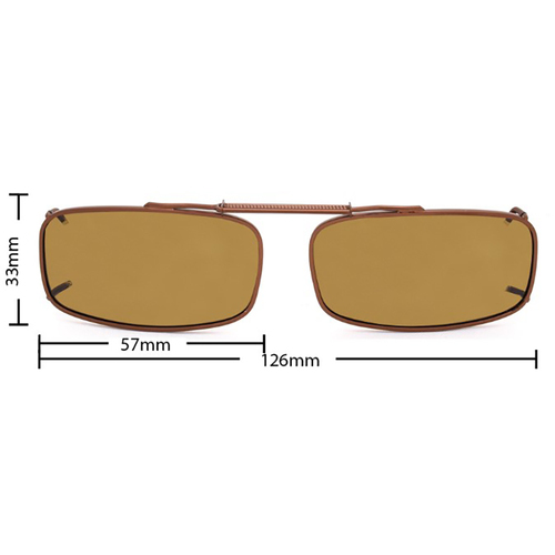 Stalkers Clip On Size 4 Dark Brown Frame / Brown Polarised Lenses