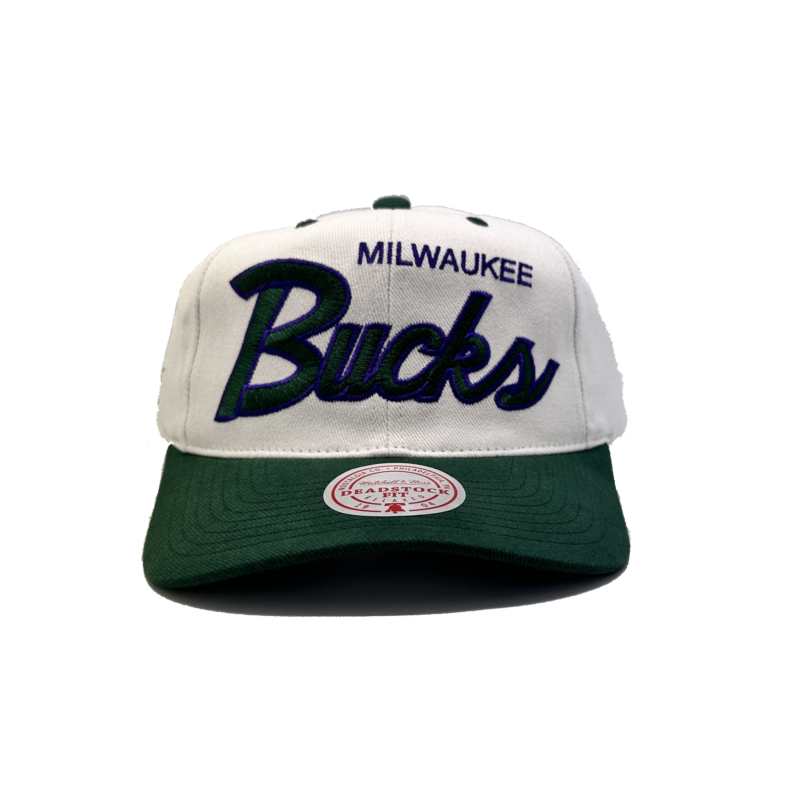 Milwaukee Bucks Script Deadstock Fit Mitchell & Ness NBA