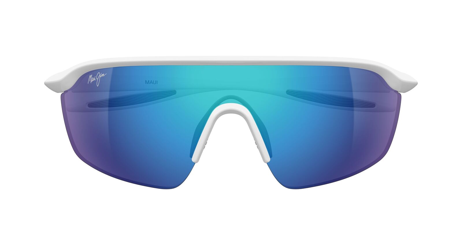 Maui Jim Miona B374-05 Shiny Solid White / Blue Hawaii Polarised Lenses