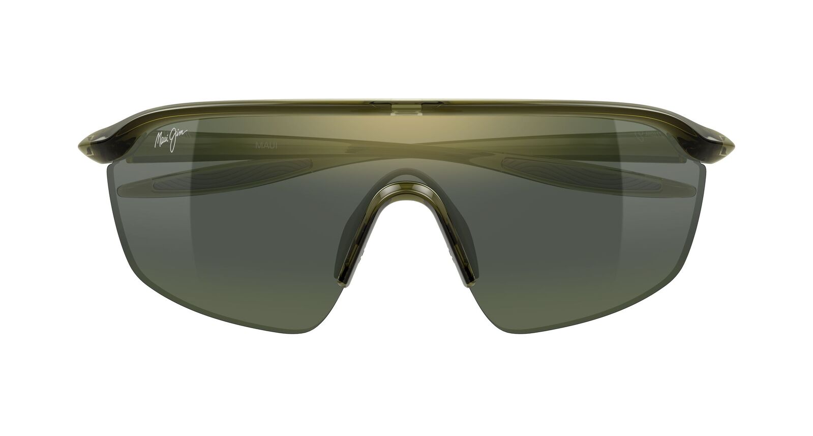 Maui Jim Miona HT374-15A Shiny Transparent Military Green / Maui HT Polarised Lenses