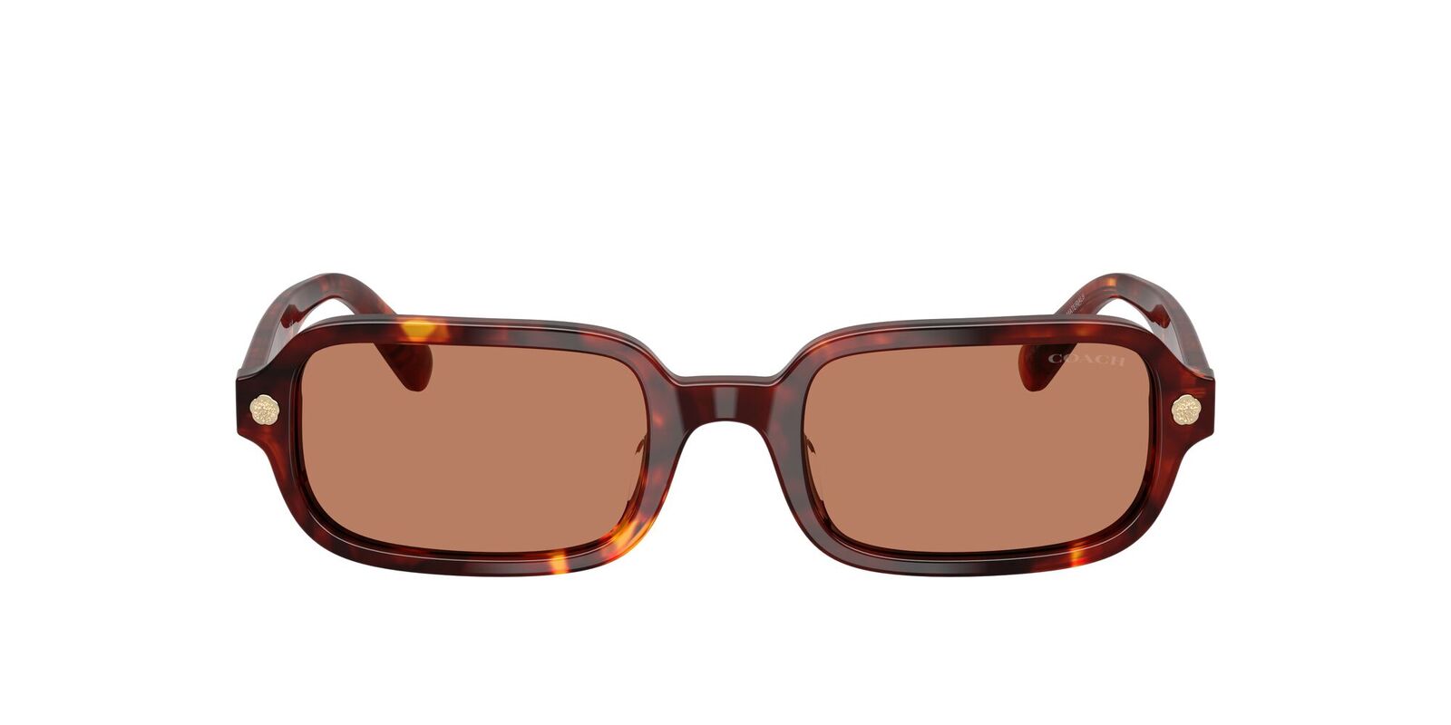 Coach CFU11 HC8465U 593873-51 Walnut Tortoise / Light Brown Solid Lenses