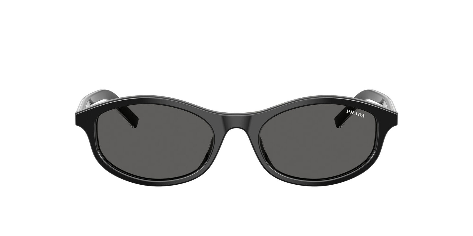 Prada PRD17S 29O20Z-52 Black Basalt Horn / Dark Grey Lenses