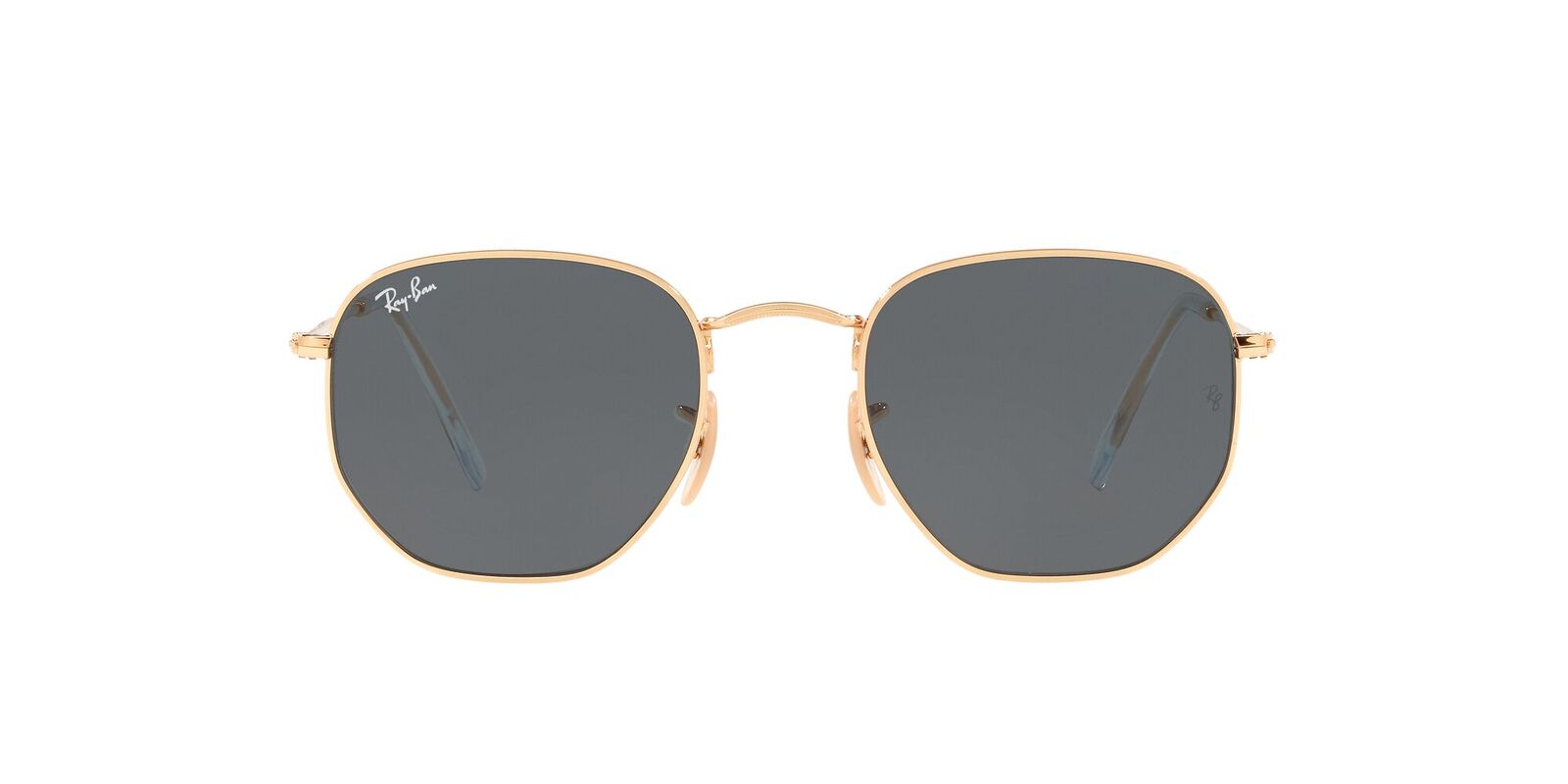 Ray ban hexagonal hot sale flat lenses blue