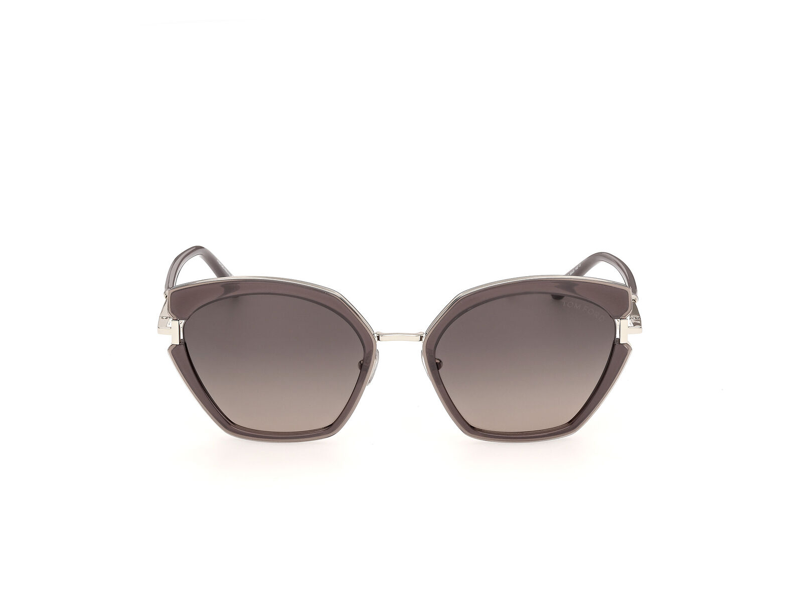 Tom Ford Dana-02 FT1419 48F Shiny Dark Brown / Brown Gradient Lenses