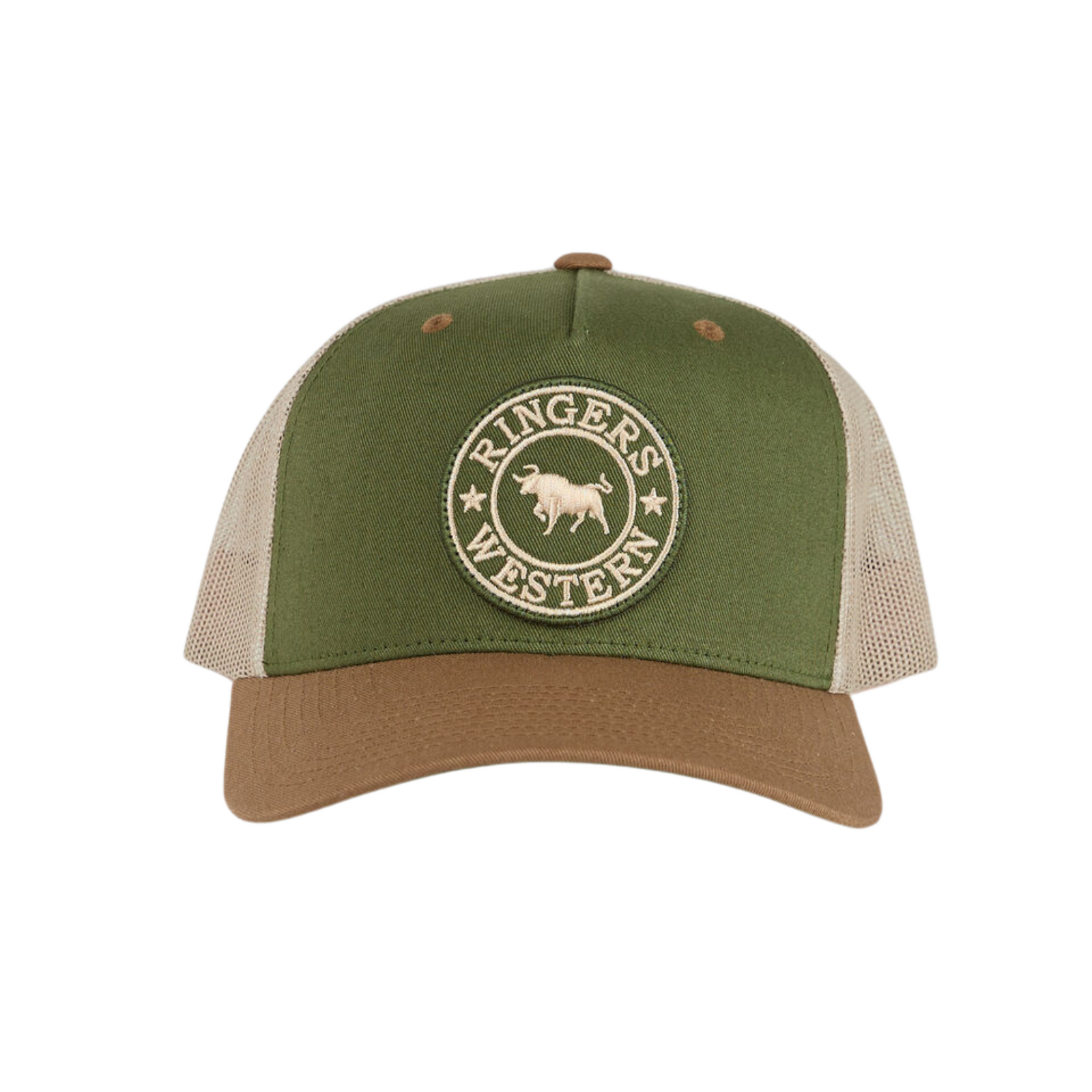 Ringers Western Signature Bull Trucker Cap Olive/Tan OSFM