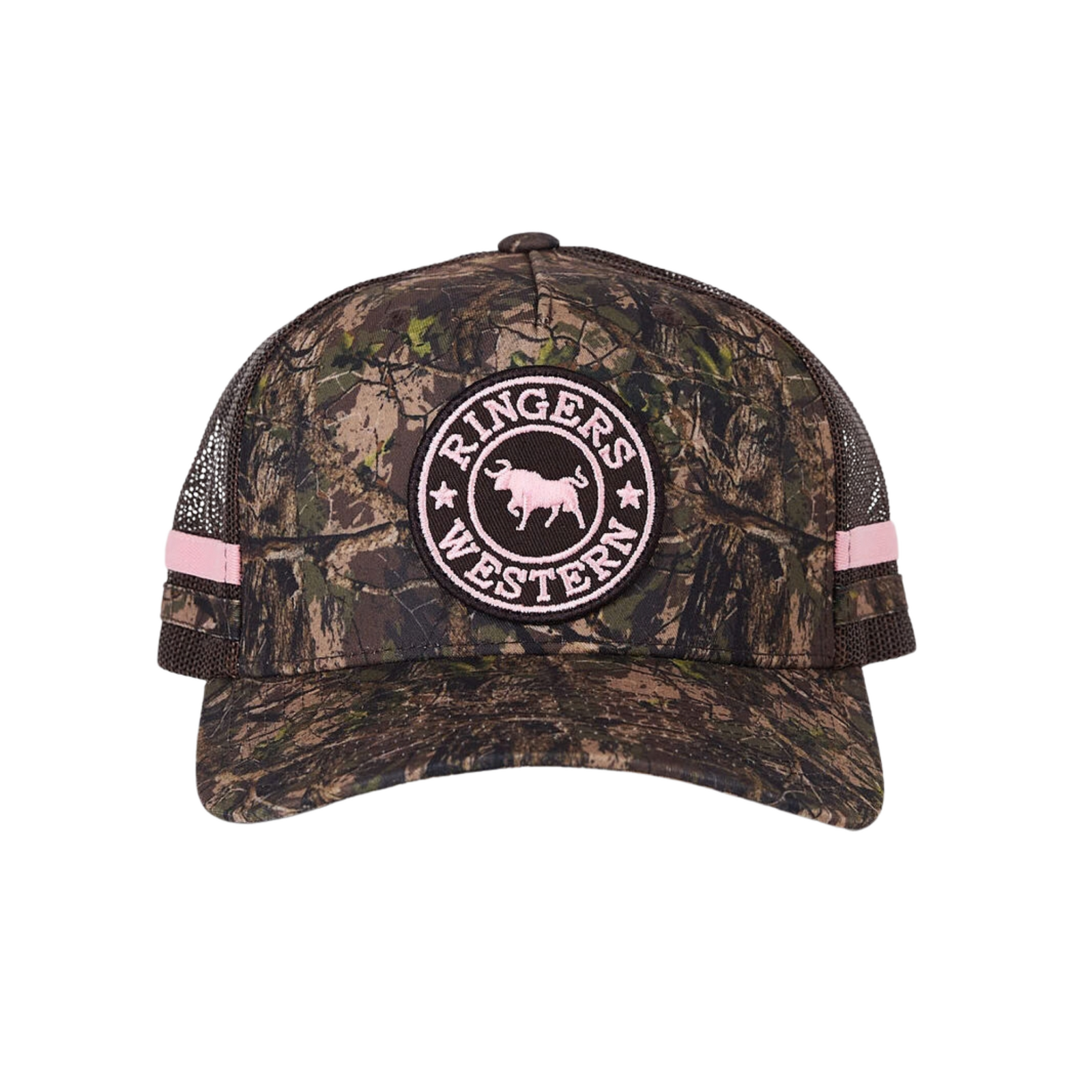 Ringers Western McCoy Trucker Cap Camo/Pastel Pink OSFM