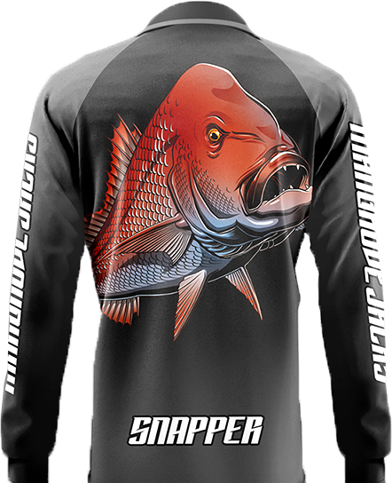 red fishing shirt