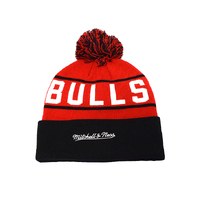 Mitchell & Ness Chicago Bulls NBA Team Pom Beanie Red OSFM MNCG20244