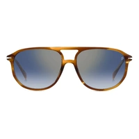 David Beckham DB 1159/S EX4 2A 58 Brown Horn / Blue Mirror Lenses