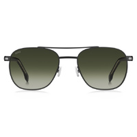 Hugo Boss BOSS 1723/S K87 9K 56 Matte Black Silver / Green Mirror Lenses