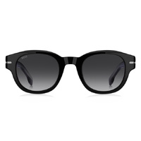 Hugo Boss BOSS 1717/S QF6 1I 48 Black Stripe / Grey Gradient Lenses