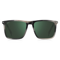 Hugo Boss BOSS 1750/G/S 2W8 MT 56 Grey Horn / Green Mirror Lenses
