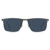 Hugo Boss BOSS 1837/G/S R80 KU 57 Matte Dark Ruthenium / Blue Avio Lenses