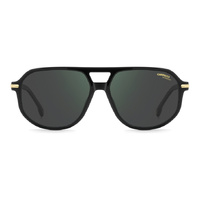 Carrera 375/S 807 Q3 59 Black / Grey Green Mirror Polarised Lenses