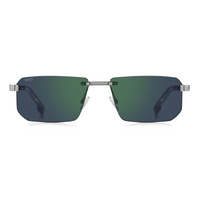 Hugo Boss BOSS 1918/S 6LB MT 57 Ruthenium / Green Mirror Lenses