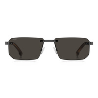 Hugo Boss BOSS 1918/S V81 IR 57 Dark Ruthenium Black / Grey Lenses