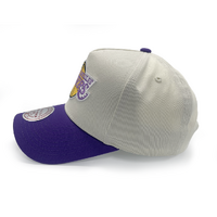 Mitchell & Ness Los Angeles Lakers Pro Pinch Evergreen White Cream/Purple OSFM