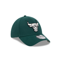 New Era Chicago Bulls 39Thirty Ivory Logo Dark Green L/XL