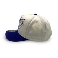 Mitchell & Ness Los Angeles Lakers Pro Pinch Tilted White Cream/Purple OSFM
