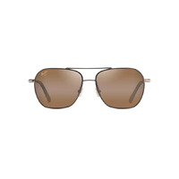 Maui Jim Mano H877-01 Dark Brown w Gold Stripe / HCL Bronze Polarised Lenses *