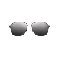 Maui Jim Onipaa Asian Fit DSB651-02 Matte Gunmetal w Black / Dual Mirror Silver to Black Polarised Lenses