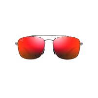 Maui Jim Piwai Asian Fit RM645-17 Shiny Light Ruthenium / Hawaii Lava Polarised Lenses