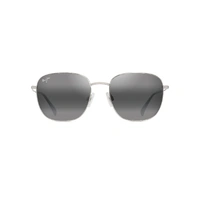 Maui Jim ‘Olali Asian Fit 657-17A Shiny Silver w Black / Neutral Grey Polarised Lenses