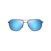 Maui Jim Castles B728-17 Matte Dark Ruthenium w Black / Blue Hawaii Polarised Lenses