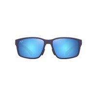Maui Jim Walewaha Asian Fit B686-03 Metal Matte Blue / Blue Hawaii Polarised Lenses