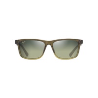 Maui Jim Okina HTS587-15 Shiny Transparent Mil Green to Yellw / Maui HT Polarised Lenses