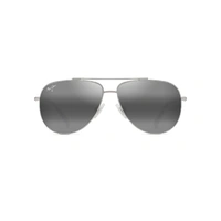 Maui Jim Hauoli XS 589-17 Shiny Silver w Black / Neutral Grey Polarised Lenses
