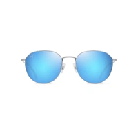 Maui Jim Kauwela B591-17B Shiny Silver w Crystal / Blue Hawaii Polarised Lenses
