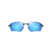 Maui Jim Ho'okipa Ultra G Asian Fit B337-03 Shiny Transparent Blue / Blue Hawaii Polarised Lenses
