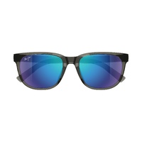 Maui Jim Puali Asian Fit B365-14 Shiny Transparent Dark Grey / Blue Hawaii Polarised Lenses