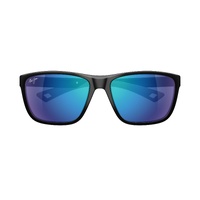 Maui Jim Makoi Asian Fit B368-02 Matte Black / Blue Hawaii Polarised Lenses