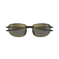 Maui Jim Ho'okipa Ultra H676-02A Shiny Black / HCL Bronze Polarised Lenses