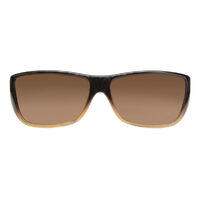 Fitovers Traveler TL004A Brown & Tan Ombre / Amber Silver Blue Mirror Polarised Lenses