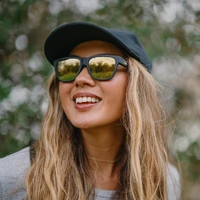 Smith Lowdown Slim 2 0NZ HN 53 Matte Black Gold / Black Gold Mirror Chromapop Polarised Lenses