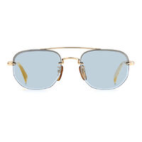 David Beckham DB 1078/S IDA QZ 53 Gold Beige Horn / Azure Lenses