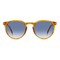 David Beckham DB 1139/S DUA 08 51 Striped Yellow Horn / Dark Blue Gradient Lenses