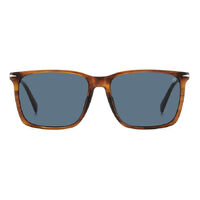 David Beckham DB 1145/G/S EX4 KU 58 Brown Horn / Blue Avio Lenses