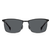 Hugo Boss BOSS 1635/S TI7 IR 57 Matte Black Ruthenium / Grey Lenses