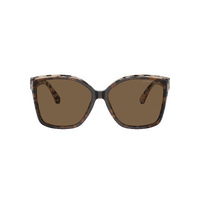 Michael Kors Malia MK2201 395173-58 Dark Tortoise w Cream Tortoise / Brown Solid Lenses