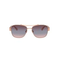 Coach CR617 HC7161 93310J-56 Shiny Rose Gold / Purple Blue Pink Gradient Lenses