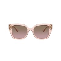 Coach HC8392U 566814-53 Transparent Dusty Rose / Brown Pink Gradient Lenses
