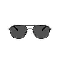Coach CAE80 HC7178 939387-57 Satin Black w Black / Grey Solid Lenses