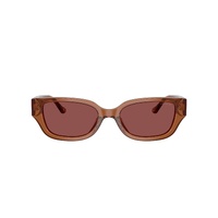 Coach CBZ52 HC8439U 581175-53 Transparent Brown / Wine Solid Lenses