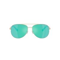 Michael Kors Perledo MK1172 101425-58 Light Gold / Blue Mirror Lenses