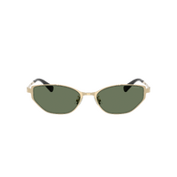 Coach CFU22 HC7196D 942982-54 Shiny Light Gold / Green Solid Lenses